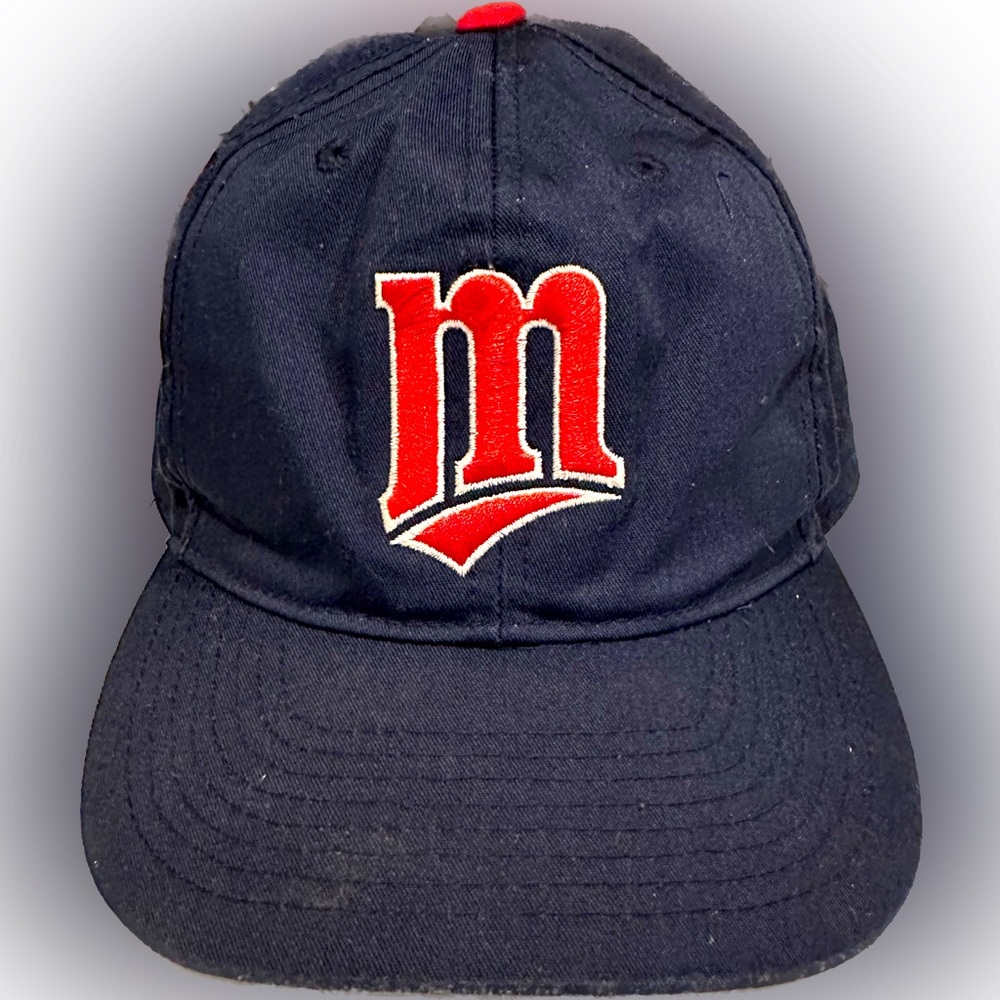 VTG MINNESOTA TWINS GENUINE MAJOR LEAGUE MERCHANDISE BASEBALL CAP SZ:S/M MLB HAT